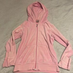 Vintage Juicy Couture pink velvet zip up